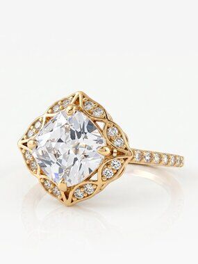 Charmed Aroma Vintage-inspired ring, size 6,  Gold Finish